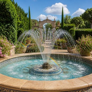 Fuente de Jardín de Acero Inoxidable Personalizada, Decoración Artística para Exteriores, Ideal para Villas, Hoteles, Parques y Proyectos de Paisajismo - Product Image 1