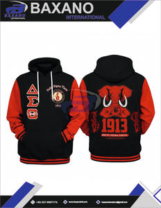 Sudadera Delta Sigma Theta Negra con Diseño de Elefante Rojo y Letras Griegas 1913 DST Sorority, Impresión Digital Personalizada, Unisex, Invierno - Product Image 4