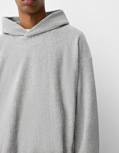 Vente en gros de sweatshirts à capuche pour hommes en velours côtelé 6XL Plus OEM Custom Made Embossed Puff Embroidered Winter Beaded - Product Image 6