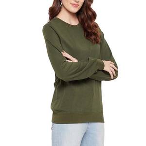 Nouveautés Sweat-shirts respirants grande taille pour femmes Sweatshirts ras du cou en coton molletonné avec logo personnalisé pour femmes - Product Image 4