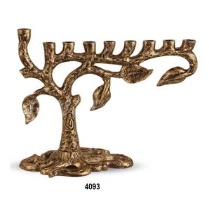 Latón Iglesia Plata Menorah Candelabros Iluminación Decoración Actividades religiosas Pascua Estilo americano Soporte de vela Hogar - Product Image 3