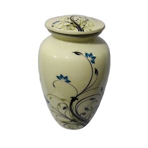 Urnes funéraires en métal de style américain uniques, de couleur bleue, de haute qualité, écologiques, avec des designs personnalisables pour les cendres humaines adultes - Product Image 2