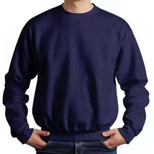 Casual Sublimation Long Sleeve Sweatshirts 100% Cotton 220GSM Men's Long Sleeve Shirts Hoodie Embroidered Logo - Product Image 4