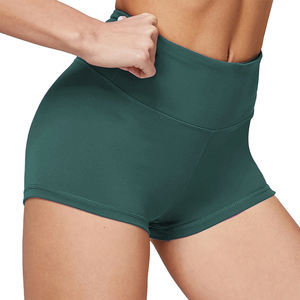 Short de fitness léger pour femmes 4 voies tissu d'amidon taille haute fesses Compression serrée Yoga porter des shorts de butin - Product Image 4