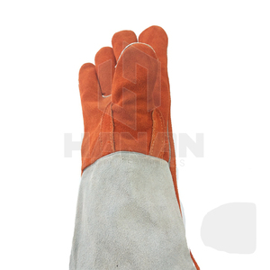 ถุงมือเชื่อมพร้อมหนังวัวกันความร้อนและการเย็บแบบเคฟลาร์เพื่อป้องกันความร้อนจากเปลวไฟและความปลอดภัยในการใช้งานหนัก - Product Image 2