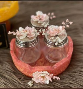 Elegante bandeja de resina con diseño de frutas, juego de tarros, vajilla perfecta para Decoración de cocina y almacenamiento y contenedor de alimentos para regalar - Product Image 2