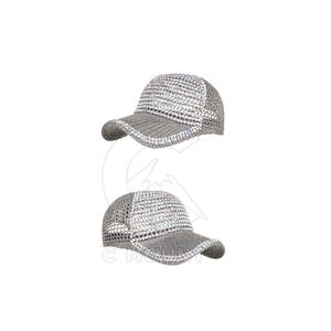 Sombreros con diamantes de imitación MOQ bajo superventas para adultos Color personalizado Último diseño Sombreros con diamantes de imitación a bajo precio - Product Image 2