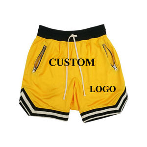 Pantalones cortos de baloncesto personalizados para hombre, respetuosos con el medio ambiente, diseño sólido, estilo informal, malla antiarrugas, poliéster, venta al por mayor - Product Image 6