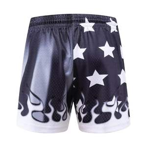 Pantalones cortos de baloncesto por sublimación, transpirables, ecológicos, OEM, ODM, calle alta, secado rápido, gimnasio, deportes, pantalones cortos de malla para hombres jóvenes - Product Image 4