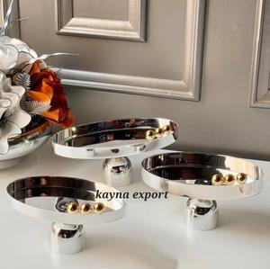 Support à gâteau en marbre blanc à 2 niveaux pour décoration de mariage Support à dessert en marbre décoratif de fantaisie - Product Image 5