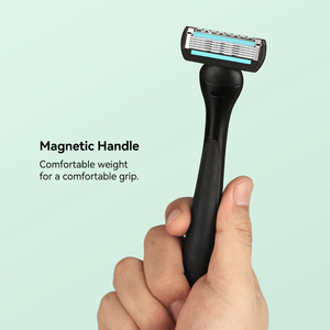 Men's 5-Blade Stainless Steel Facial <strong>Beard</strong> Shaver with Floating Head and Lubricating Strips for Wet <strong>Shaving</strong> - Product Image 3