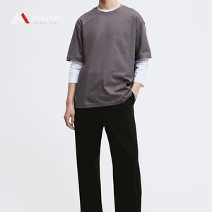 เสื้อยืดผู้ชายผ้าคอตตอนจากปากีสถานสำหรับใส่เล่นกีฬาฟิตเนสยิมโลโก้ส่วนตัว - Product Image 2