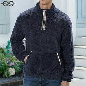 Custom Logo Pullover Golf Sweatshirt <b>Mens</b> 1/4 Zip Mock Neck Sweater Pullover Polar <b>Fleece</b> <b>Hoodies</b> Jacket Casual Sportswear - Product Image 3