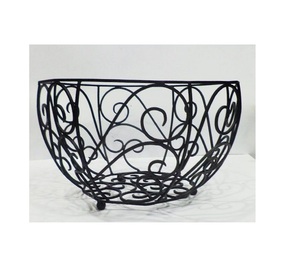 Elegant Design Factory Wholesales Customized Metal Iron Wire Black <b>Stackable</b> Kitchen Laundry Fruit <b>Basket</b> Metal - Product Image 1