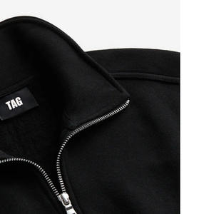 hoodies Custom <b>Man</b> Mock Neck <b>Half</b> <b>Zip</b> <b>Sweatshirt</b> Quarter <b>ZIP</b> Streetwear Solid Thermal Lined Drop Shoulder <b>Zip</b> Performance - Product Image 6