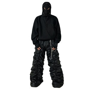 Balaclava à capuche en polaire 100% coton de haute qualité avec logo personnalisé en strass pour homme, écologique, double couche, style vintage - Product Image 4