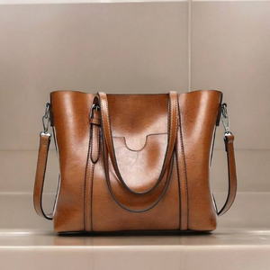 Bolsos de Mano de Cuero para Mujer, Nuevo Modelo 2024, Estilo Más Vendido, Bolso de Mano de Cuero 100% Genuino, Bolsos de Lujo para Mujer - Product Image 1