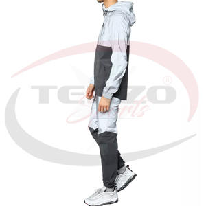 Conjunto de chándal cortavientos para hombre de talla grande estampado ligero de poliéster nailon impermeable para exteriores chándal cortavientos para hombre - Product Image 5