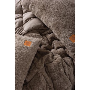 Cotton Box Single Plush Duvet Set Beige 155x215 cm Solid Pattern for Home Use - Product Image 2