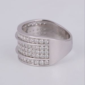 Anillo de diamante de 14 quilates de diamante de laboratorio de hip hop para hombre y mujer con claridad VVS elegante en su pico - Product Image 1