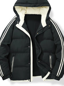 Nouvel arrivage de veste en duvet bouffante pour hommes de taille plus veste d'hiver en cuir chaude et imperméable à bulles avec décoration en fourrure vente en gros - Product Image 6