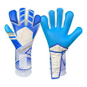 Gants de gardien de but de football professionnel tissu tricoté sans bretelles avec des conceptions personnalisées Latex PU matériel Football Sport utilisation - Product Image 6