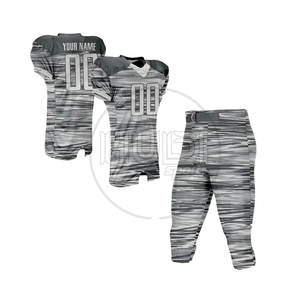 Conjunto de camiseta de fútbol americano de manga corta de diseño personalizado, uniforme de talla grande transpirable, ropa de práctica de nuevo estilo con servicio OEM - Product Image 1