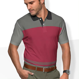 T-shirt de golf pour hommes avec logo personnalisé en gros, vêtements unisexes de couleur unie de haute qualité avec motif léopard, conception personnalisée - Product Image 5