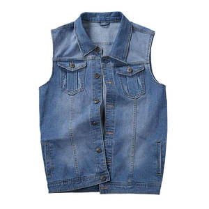 Wholesale Fashion Denim Vest For Men's Customized Design Breathable Clothing Manufacturing High Quality Denim Vest For Men's - Product Image 4