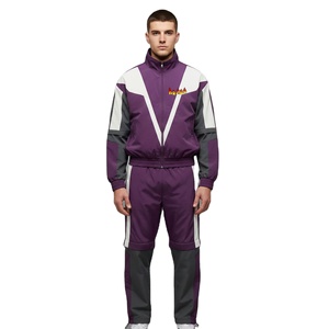 Ensemble de survêtement coupe-vent pour homme, léger, respirant, veste de sport résistante au vent, pantalon de jogging à taille élastique - Product Image 1