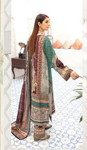 Salwar Kameez ชุดเดรสสนามหญ้า Patiyaia,ชุดสูทพร้อมคอปัก3ชิ้นเลือกขนาดที่กำหนดเอง - Product Image 3