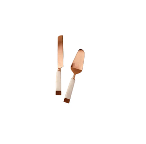 Couteau à gâteau et serveur en acier inoxydable en laiton commercial pour couper la pizza avec manche en bois à un prix abordable - Product Image 2