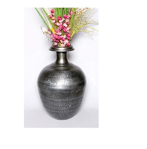 Jardinière de luxe pour fête et hôtel, finition cuivre antique, design martelé, pot de fleurs pour jardin - Product Image 2