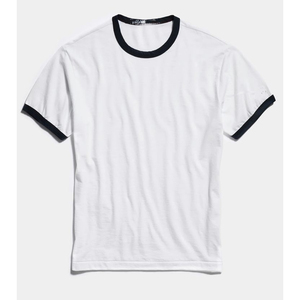 เสื้อยืดคอกลมคุณภาพสูง 180gsm ผ้าคอตตอน แต่งขอบริบสีตัดกัน ขายส่ง - Product Image 2