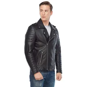 Vente en gros Veste en cuir pour homme de taille américaine Plus Velvet Winter Coat Jackets Motorcycle Pu Faux Leather Jacket avec capuche amovible - Product Image 6
