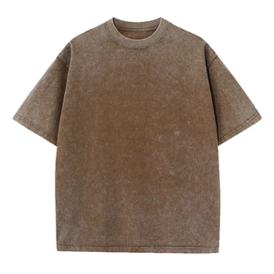 Custom Plus Size Men's Oversized <b>Acid</b> Wash T-Shirt Vintage 100% Cotton Heavyweight <b>Drop</b> Shoulder O-neck Long with Letter Pattern - Product Image 4