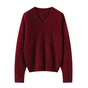 Sweat-shirt décontracté en tricot pour femme de qualité supérieure, personnalisé, avec logo sur le devant, 100% coton, impression OEM de haute qualité, automne - Product Image 4