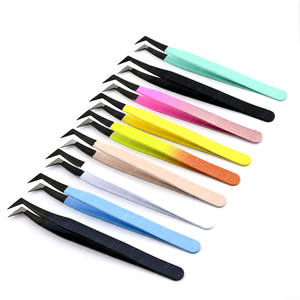 Recién llegado, pinzas para pestañas con punta de fibra, pinzas para pestañas con volumen de punta fina de acero inoxidable, equipo de extensión de pestañas con punta puntiaguda - Product Image 3
