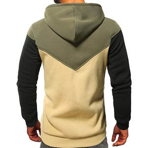 Meilleur prix hommes sweats à capuche zippés 100% coton teint uni motif solide bonne qualité pour la saison d'hiver - Product Image 2