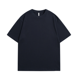 T-shirt grande taille en coton pour hommes 300GSM 100% original Col oversize Épaule tombante Streetwear vierge T-shirt uni lourd pour hommes - Product Image 5