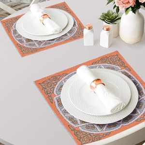 Wholesale Factory Price Orange White Glass <b>Beaded</b> <b>Placemats</b> Designer Decorative <b>Beaded</b> <b>Placemats</b> for Farmhouse Parties New Year - Product Image 4