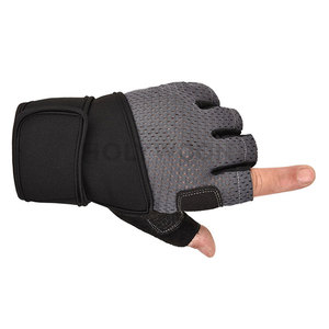Premium Leather Gym Fitness Gloves Breathable Half Finger Design Adjustable Wrist <b>Strap</b> for Weight Training Workout Daily - Product Image 6