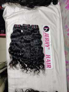 26 pouces Genius trame non traitée indien Remy Temple cuticule aligné brut naturel bouclé vague d'eau vague profonde faisceau de cheveux Jerry - Product Image 4