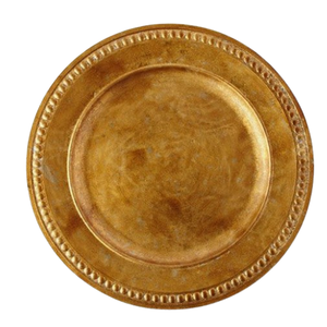 Assiette de présentation avec bord doré, élégante, réutilisable, décorative, pour banquet, mariage, fête, événement, traiteur - Product Image 4