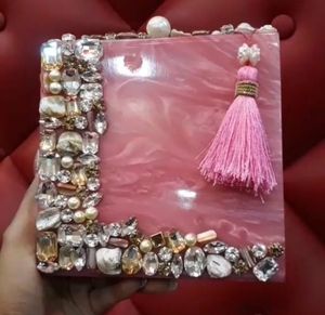 Fashion Resin Clutch Bag Eco-Friendly Handmade Customizable Colors & Designs Summer Daily Evening Use - Product Image 5
