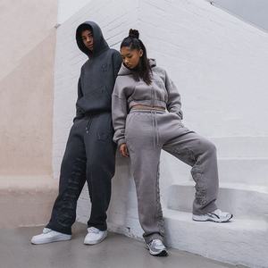 Survêtements personnalisés pour l'hiver avec broderie pour hommes et femmes Survêtement tricoté lourd de créateur 400gsm - Product Image 3