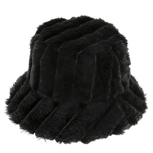 Custom Embroidered Adult Unisex Plush Faux Fur Bucket <b>Hat</b> Plain Solid Color for Summer with Designer Logo Wholesale Bulk Supply - Product Image 2