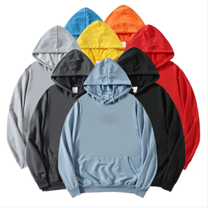 Sweat à capuche surdimensionné de haute qualité pour hommes, personnalisable avec un logo imprimé sur le devant, design uni, sweat à capuche lourd et vierge - Product Image 1