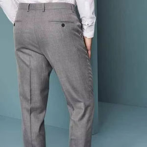 Pantalones elegantes ligeros transpirables para gerente de oficina, Pantalones rectos de cintura media de lona para el trabajo diario, servicio OEM disponible - Product Image 2