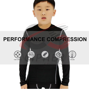 Chemise de compression à bas prix pour enfants Chemise de compression grande taille imprimée par sublimation à manches longues à bas prix pour enfants - Product Image 3